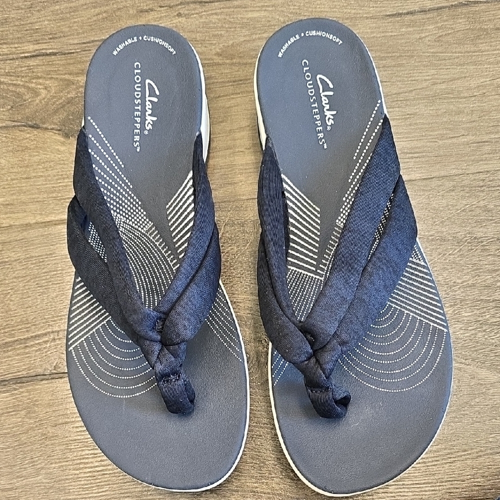 Clarks Cloudsteppers Navy Sandals
